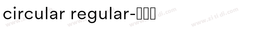 circular regular字体转换